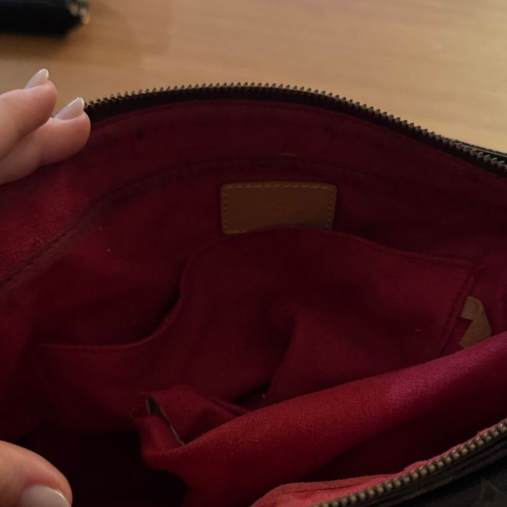 Authentic Louis Vuitton Red Interior with Gold Tag - Picture 9 of 9